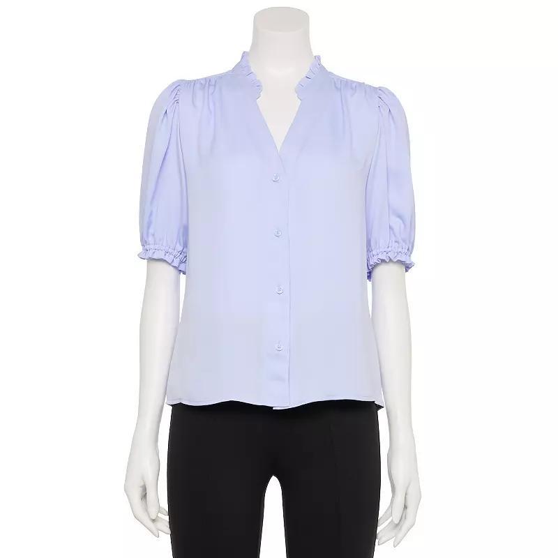 Women's Nine West Adaptive Ruffle Shirt,  Product Image