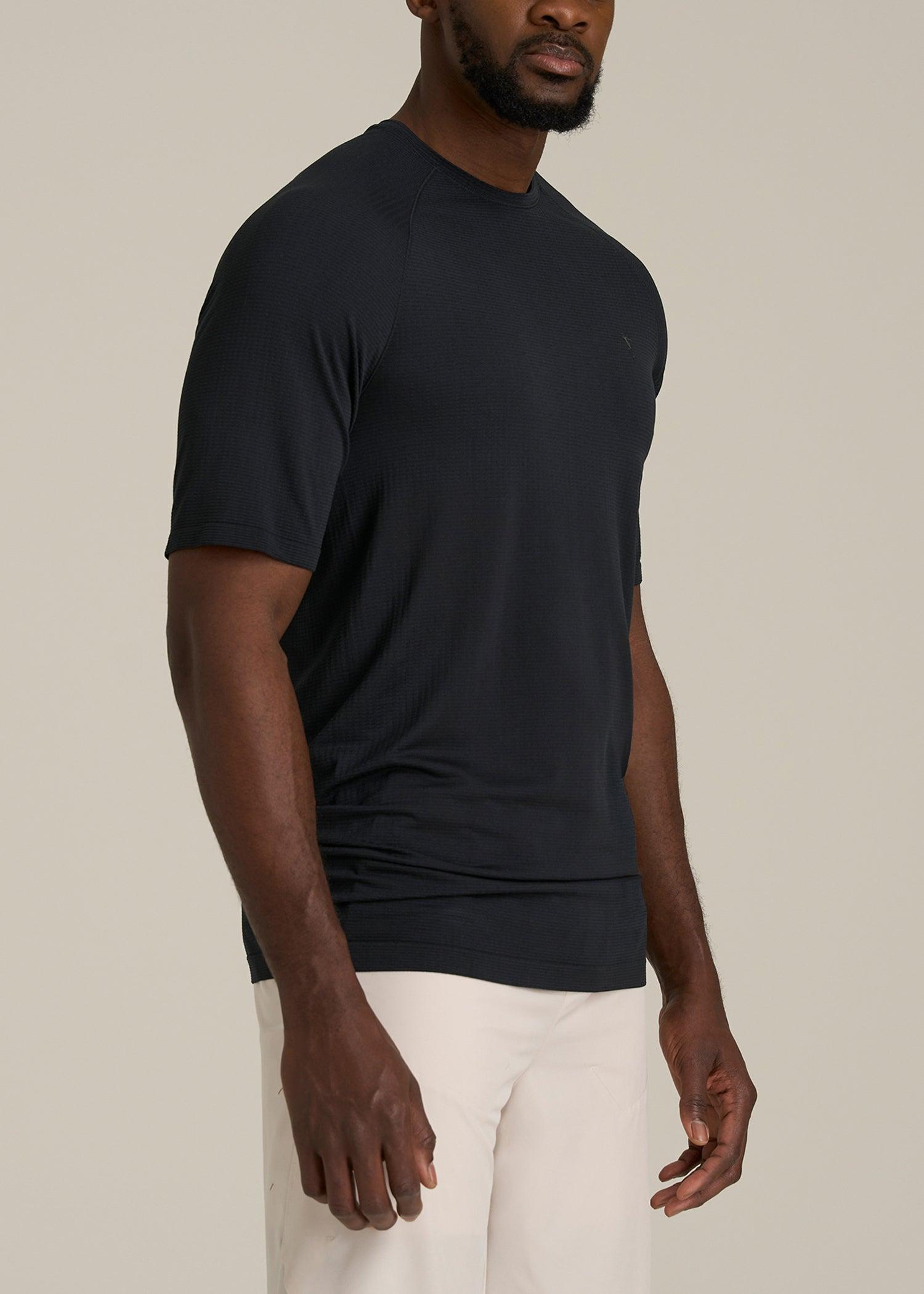 Vented Training Top for Tall Men in Black Male Product Image
