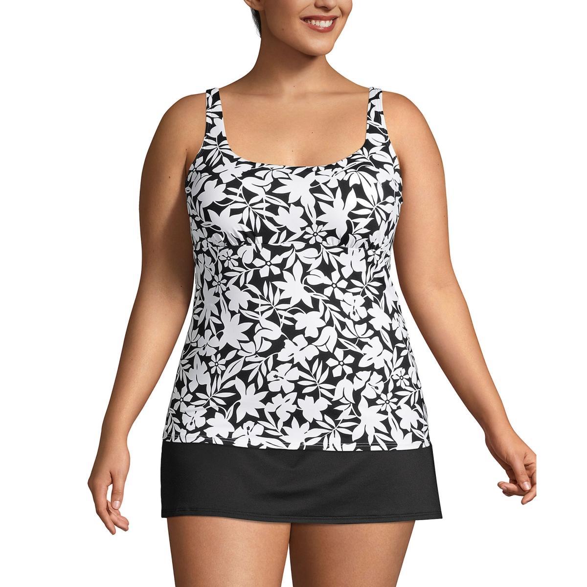 Womens Lands End Bust Minimizer UPF 50 Underwire Tankini Swimsuit Top Product Image