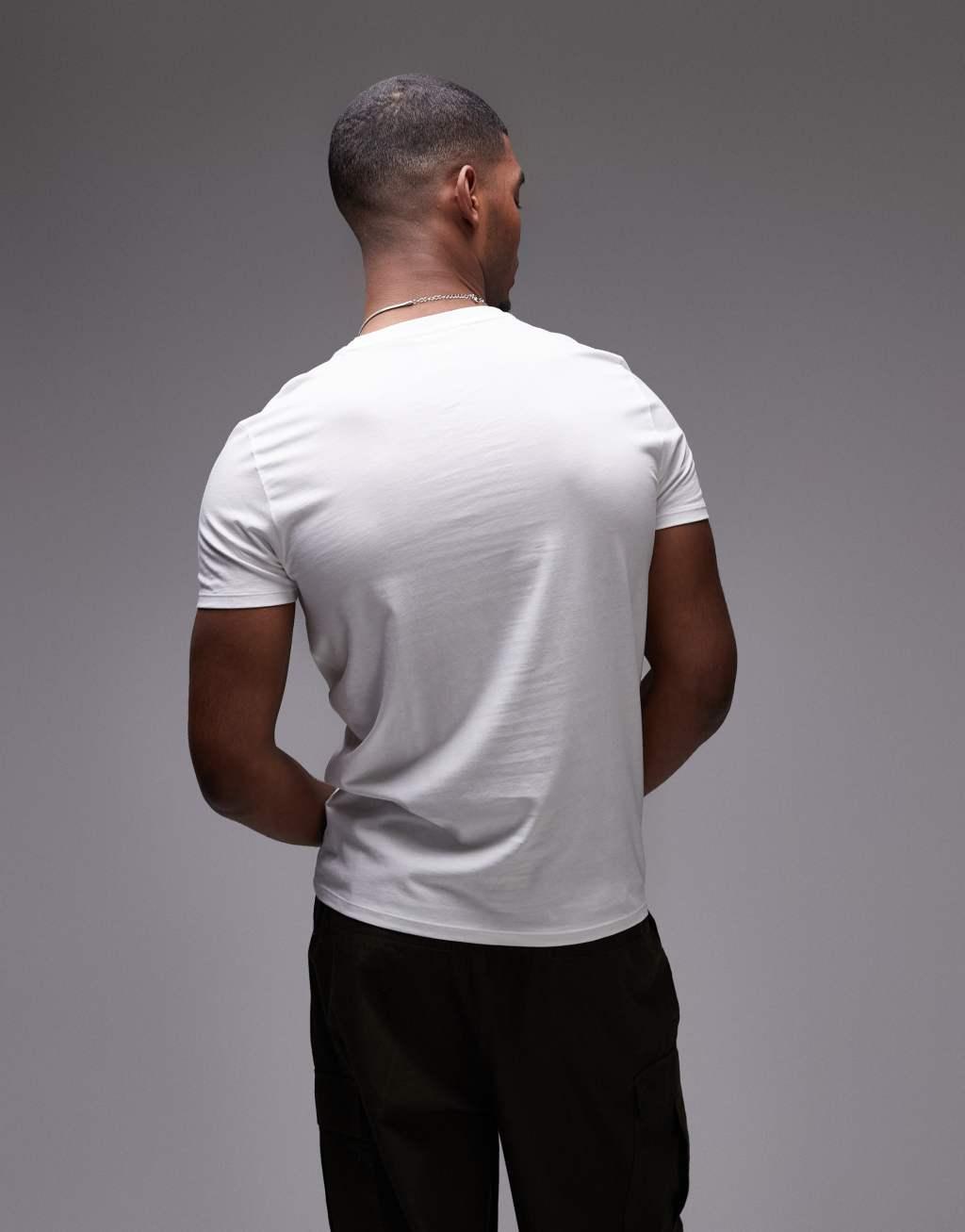 Lacoste pima cotton t-shirt in white Product Image