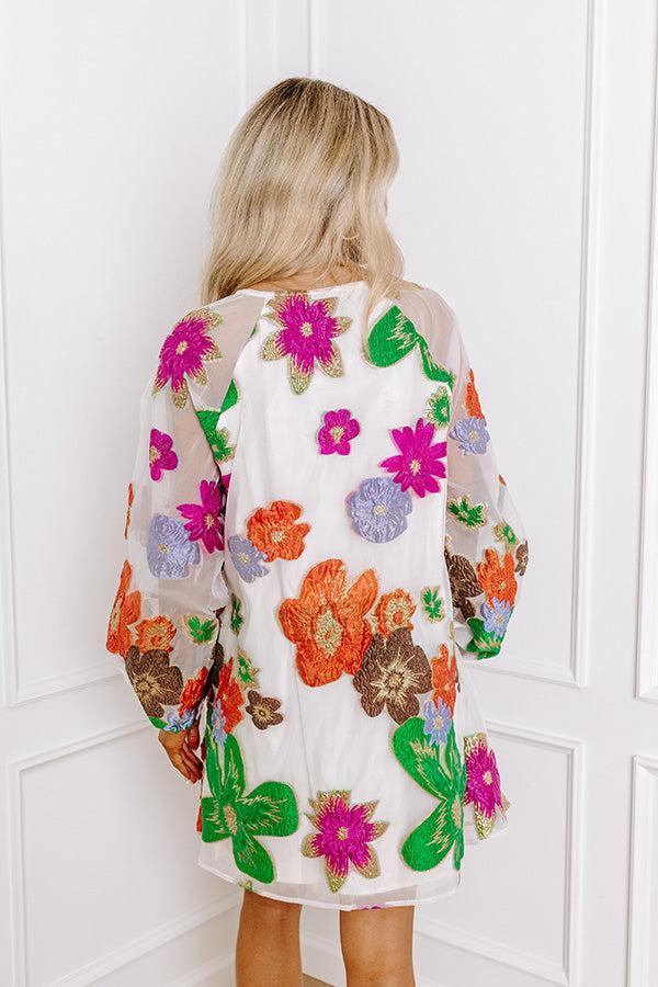 Brilliant Blooms Jacquard Mini Dress Product Image