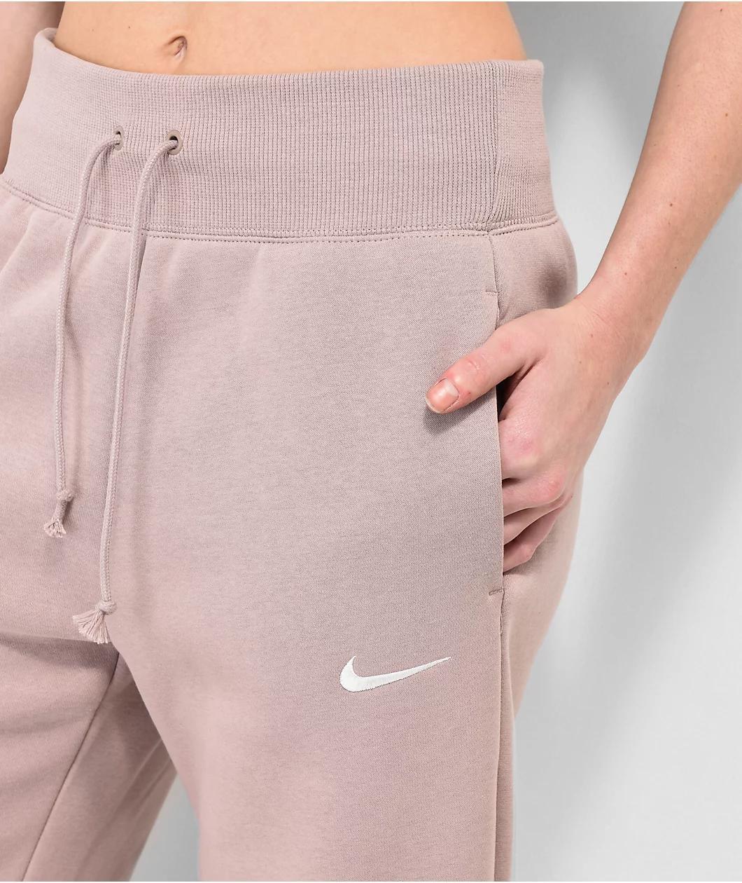 Nike Sportswear Phoenix Taupe High Rise Sweatpants Product Image