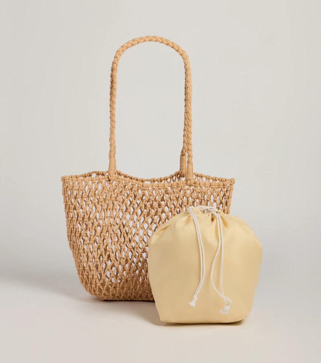 Casual Trendsetter Open Weave Tote Bag Product Image