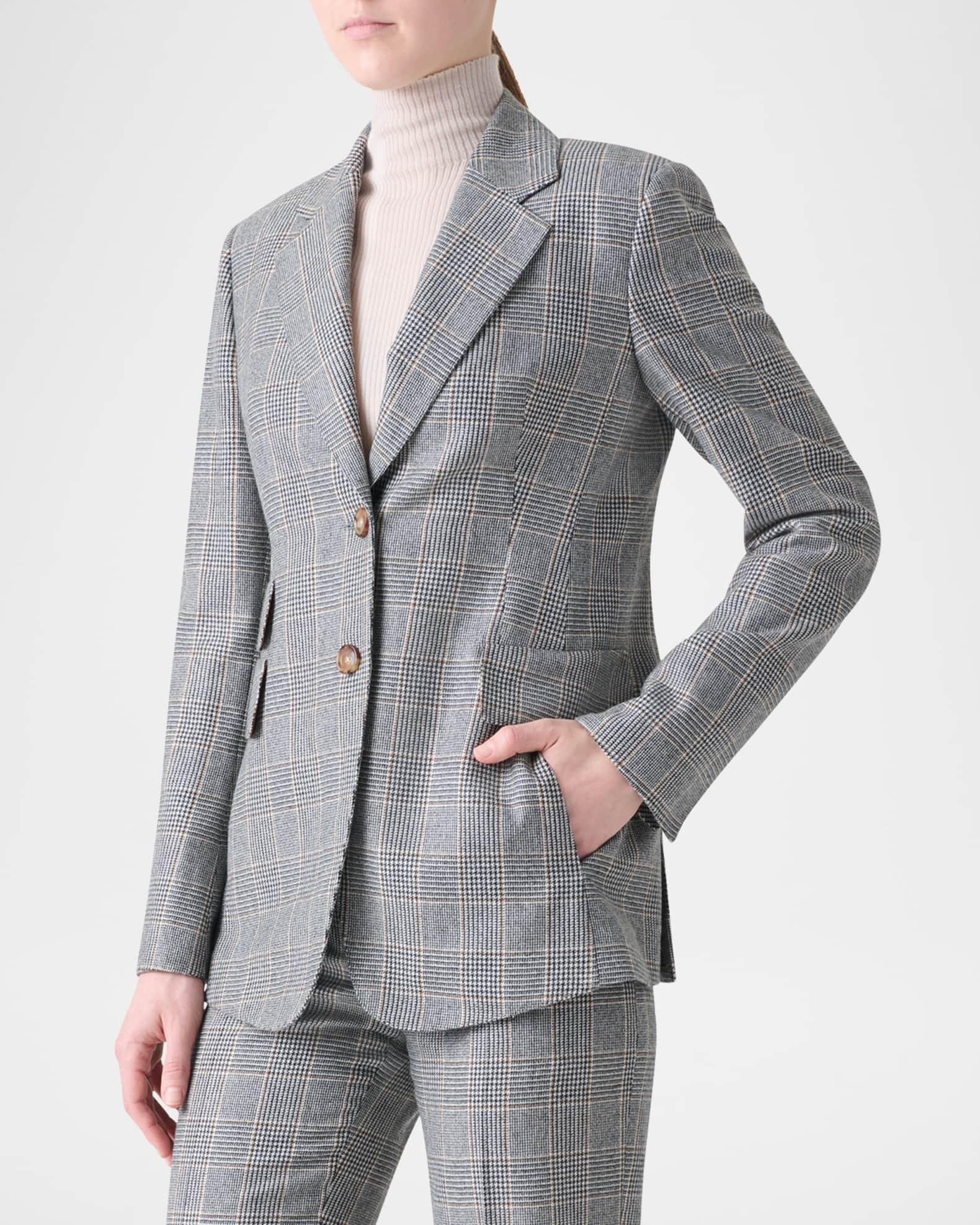 Arie Prince Of Wales Check Cashmere Single-Breasted Jacket Product Image