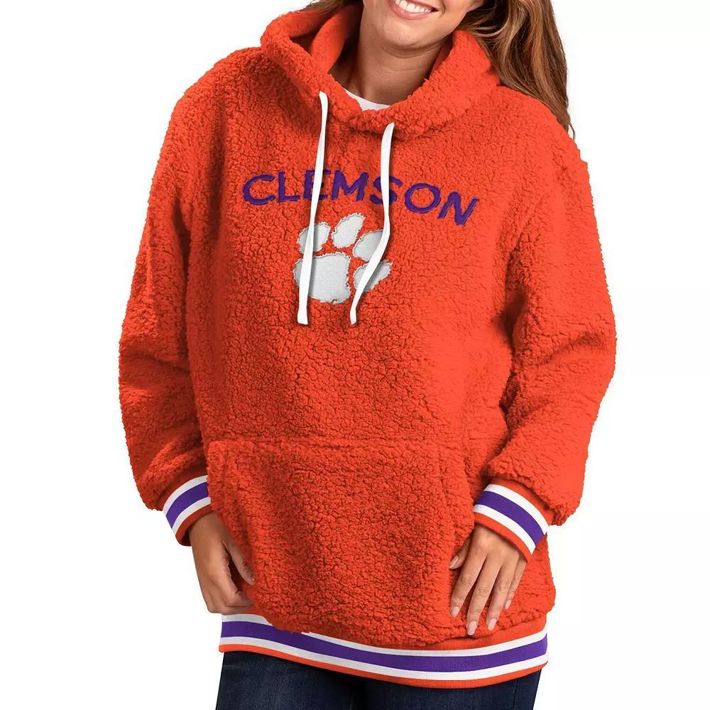 Women's G-III 4Her by Carl Banks Orange Clemson Tigers Game Over Sherpa Pullover Hoodie,  Product Image