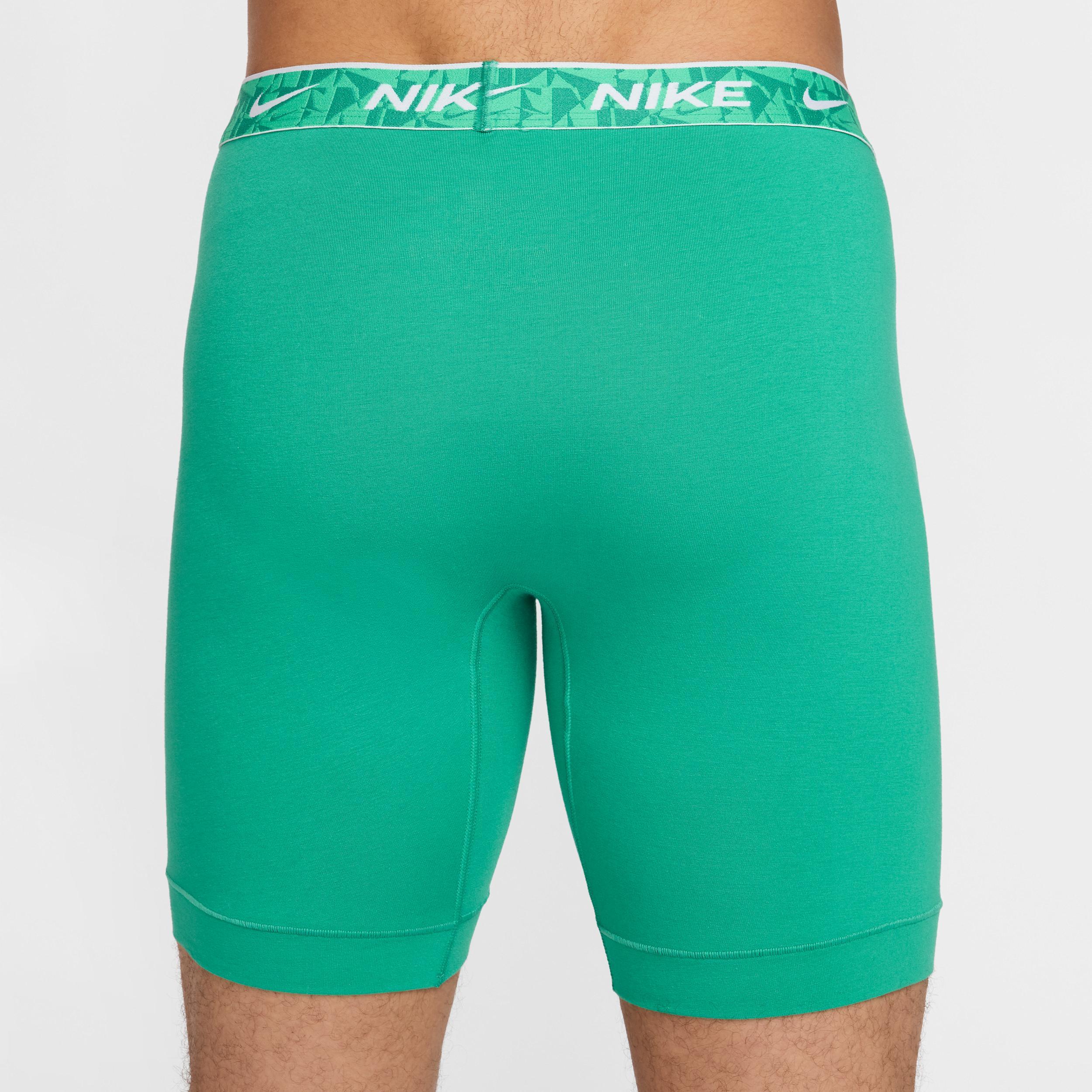 Nike Mens Dri-FIT Essential Cotton Stretch Long Boxer Briefs (3-Pack) | KE1168-325 Product Image