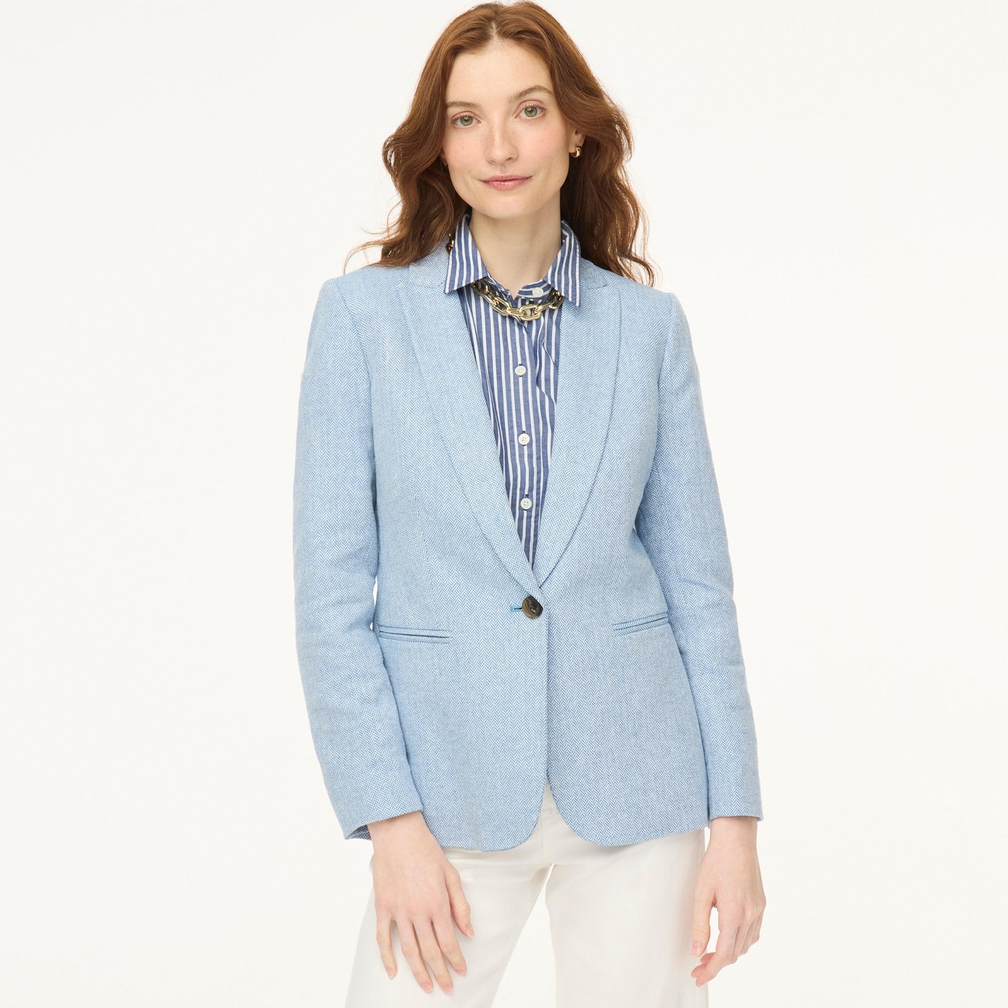 Herringbone one-button blazer Product Image