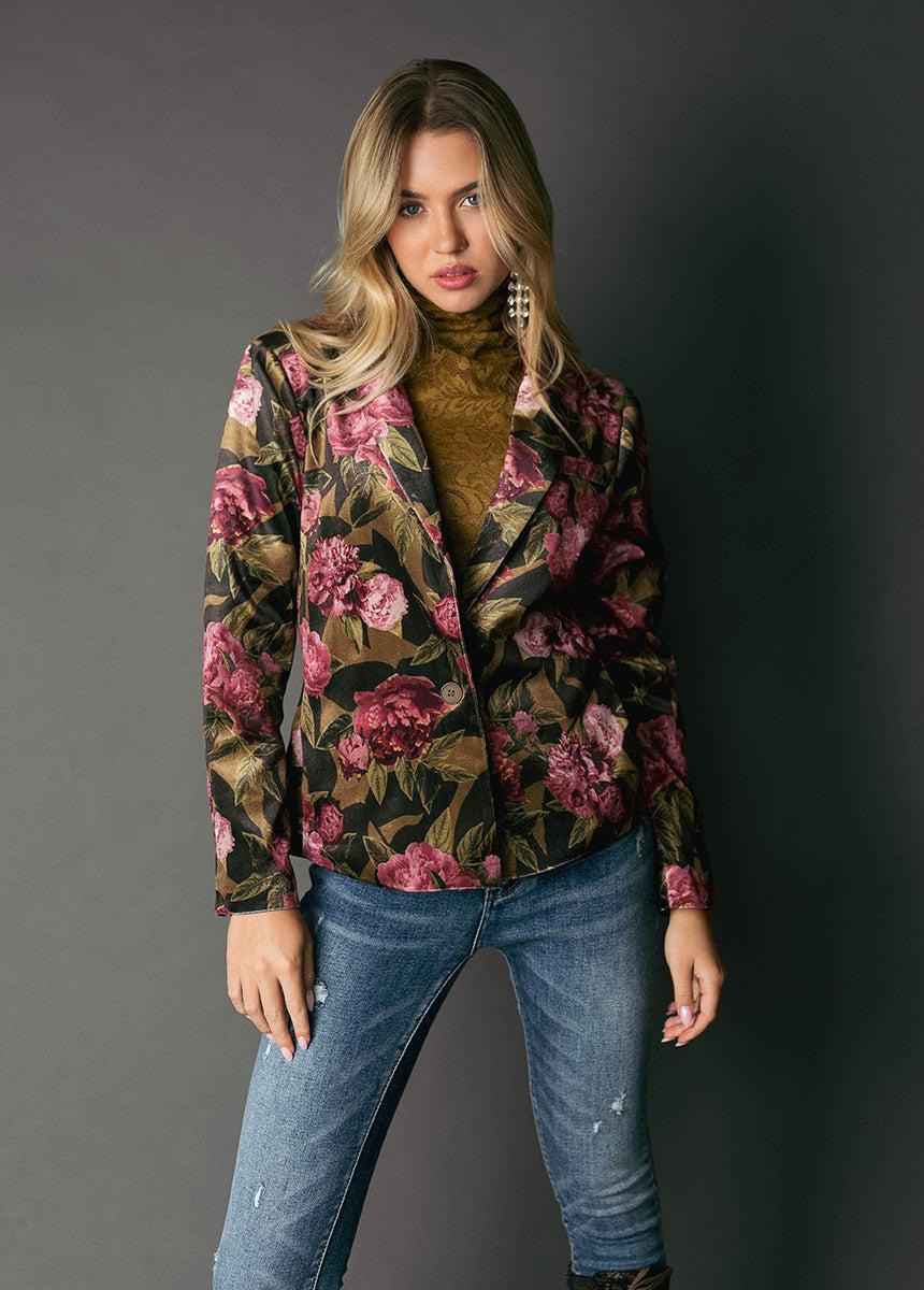 Louve Blazer in Bistre Floral Female Product Image