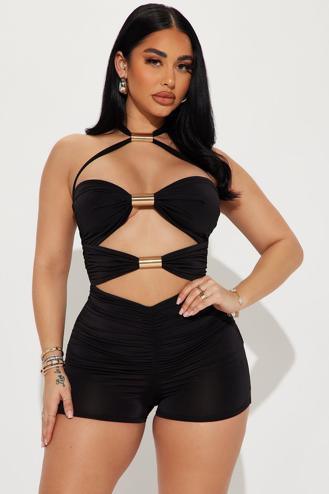 Think It Over Romper - Black Product Image