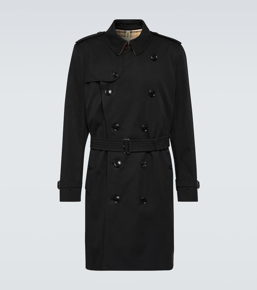 BURBERRY Men's Kensington Gabardine Trench Coat In Black Product Image