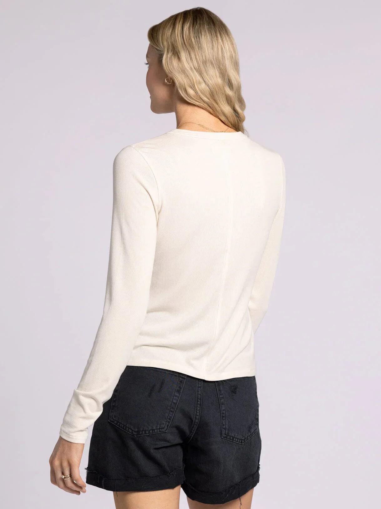 Addie Snap Henley Long Sleeve Top Product Image