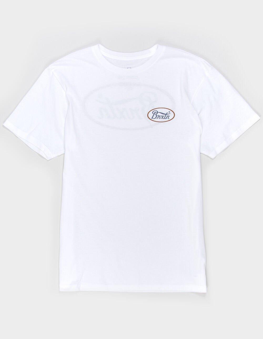 BRIXTON Parsons Mens Tee - white brown Product Image