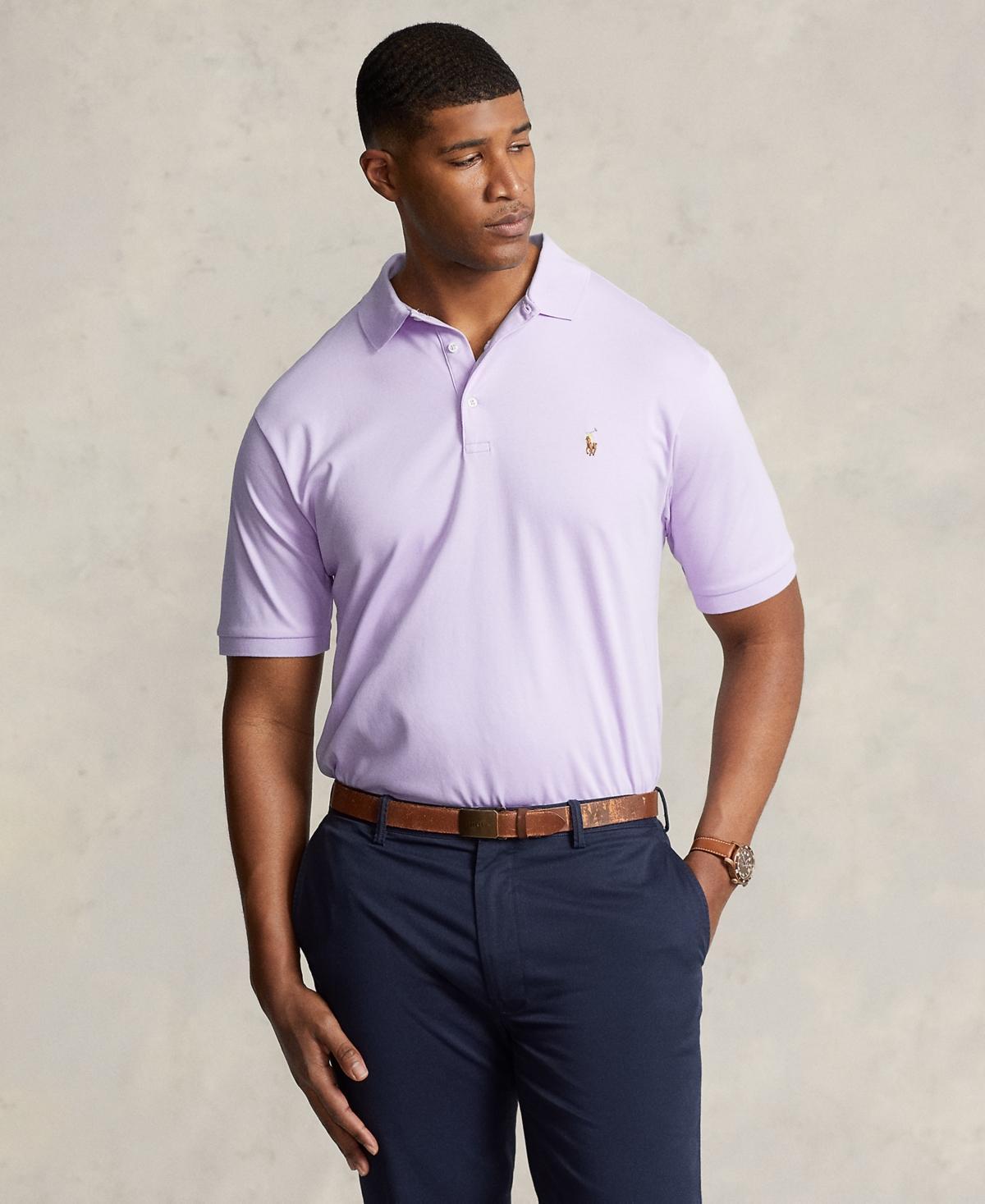 Polo Ralph Lauren Big  Tall Classic Fit Soft Cotton Multi-Colored Pony Polo Shirt Product Image