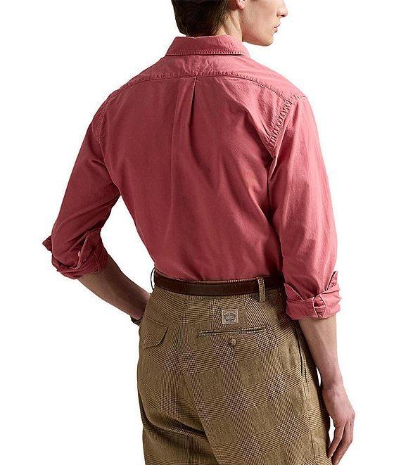 Polo Ralph Lauren Solid Garment-Dye Oxford Classic Fit Long Sleeve Woven Shirt Product Image