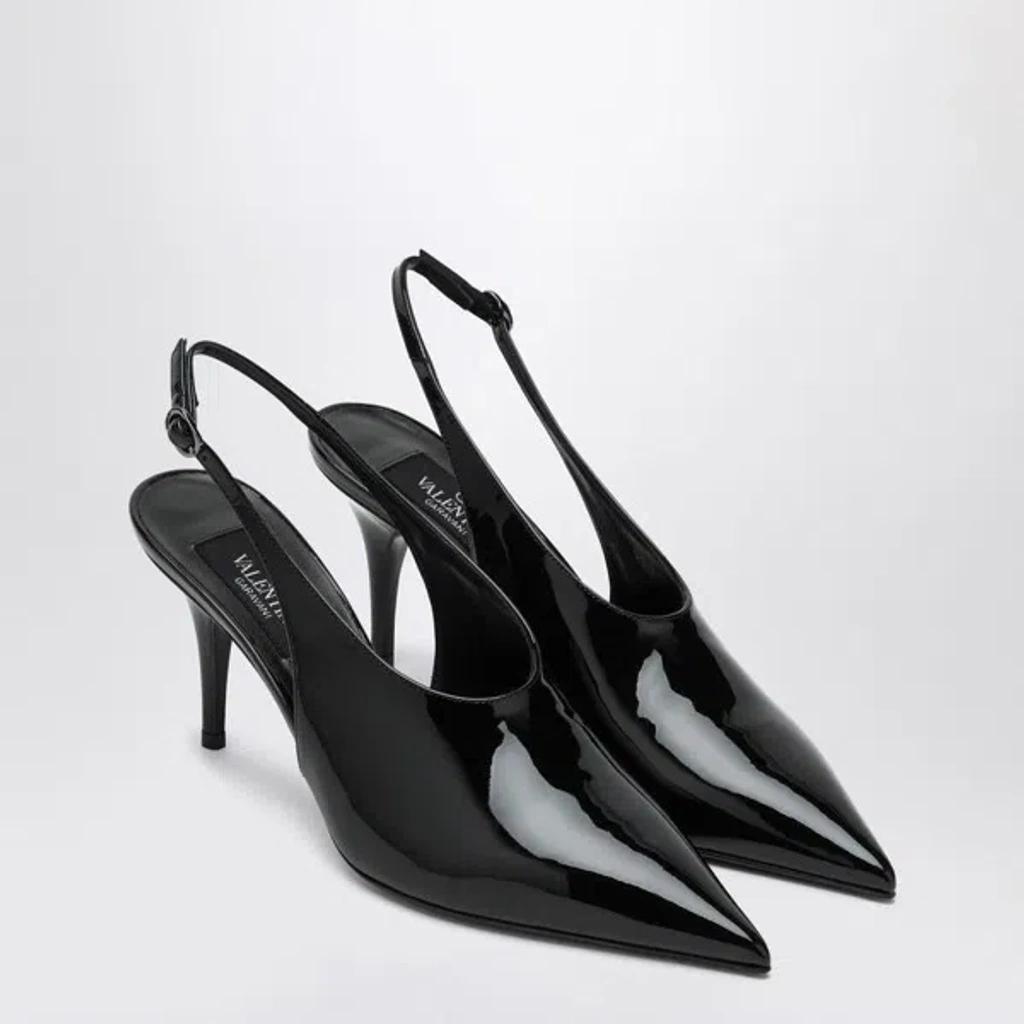 VALENTINO GARAVANI Le Salon Black Patent Leather Slingback Product Image