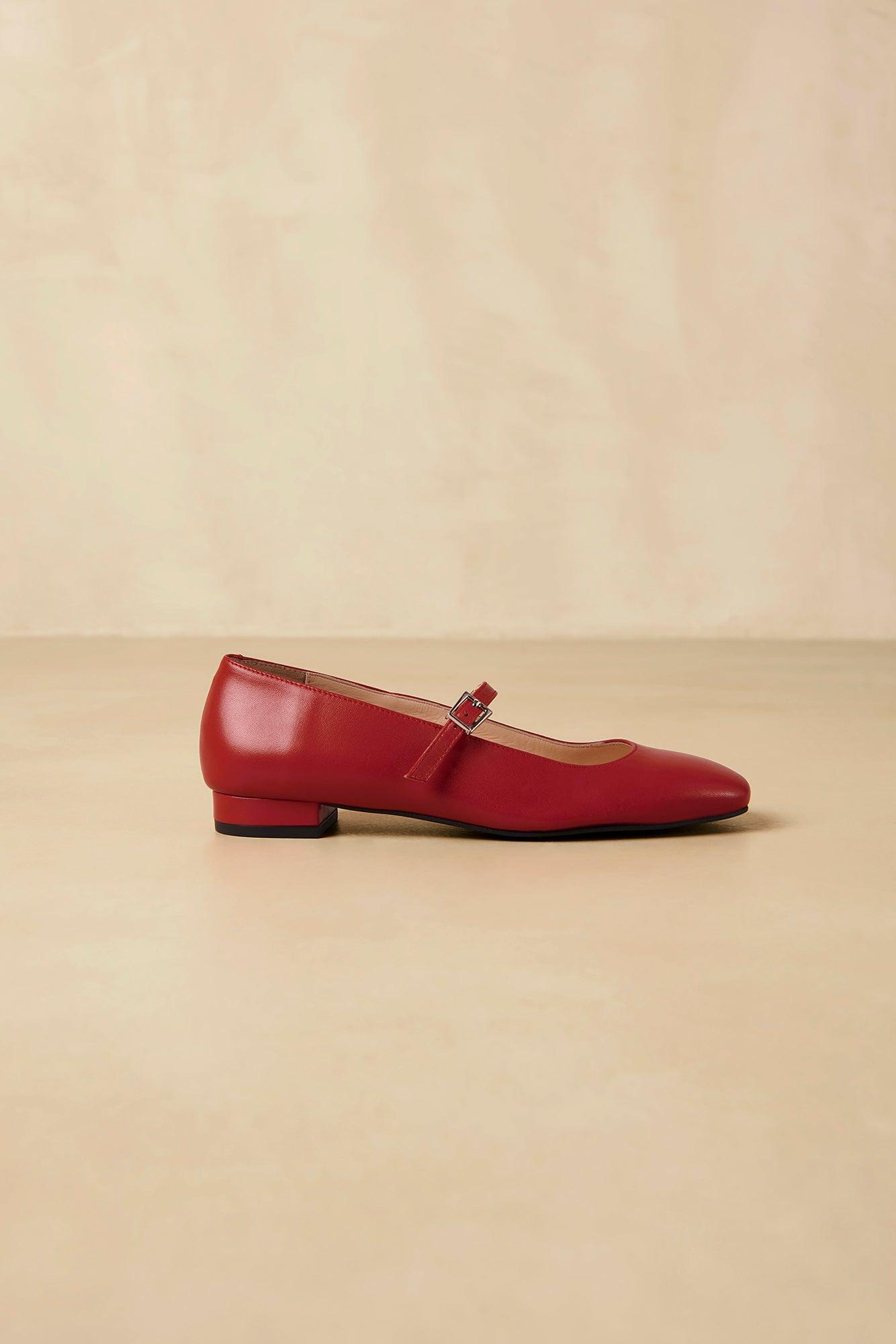 Alohas Por Do Sol Leather Ballet Flats - Red Product Image