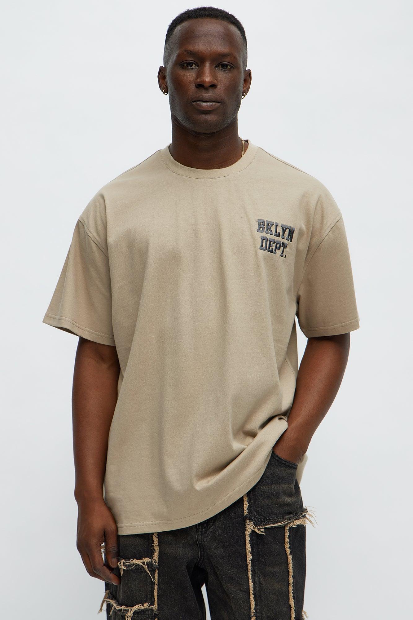 Short Sleeve Blessed Puff Print Tee - Stone Male Product Image