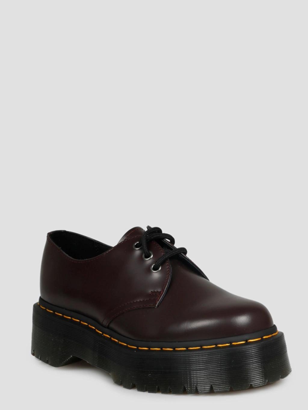 DR. MARTENS' Black Quad 1461 Platform Derbys In Black Buttero Product Image