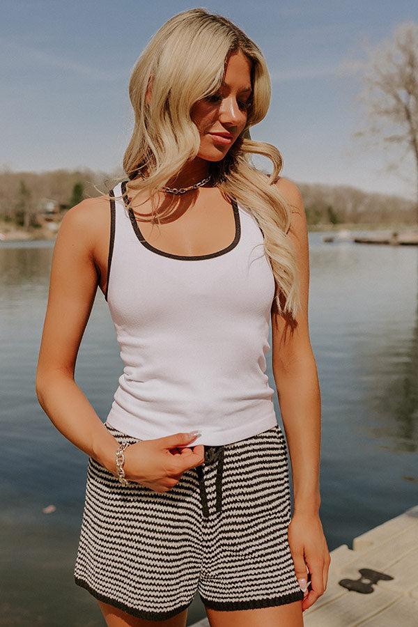 Lake Life Seamless Tank in White Product Image