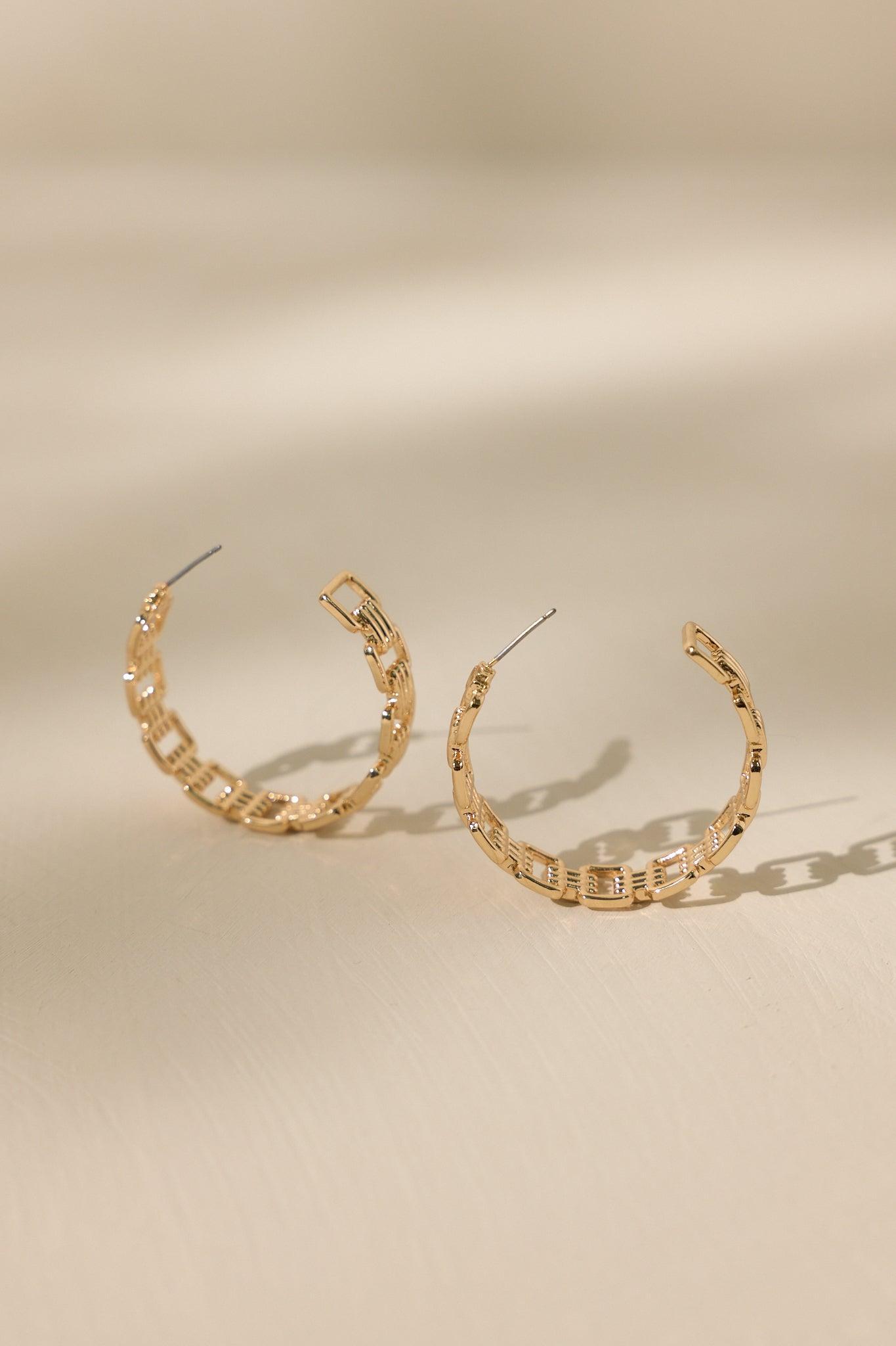 Pure Radiance Gold Hoop Earrings Product Image