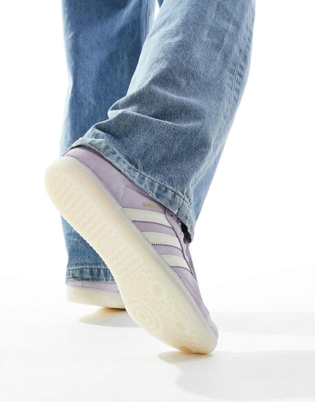 adidas Originals Samba sneakers in lilac and chalk Product Image