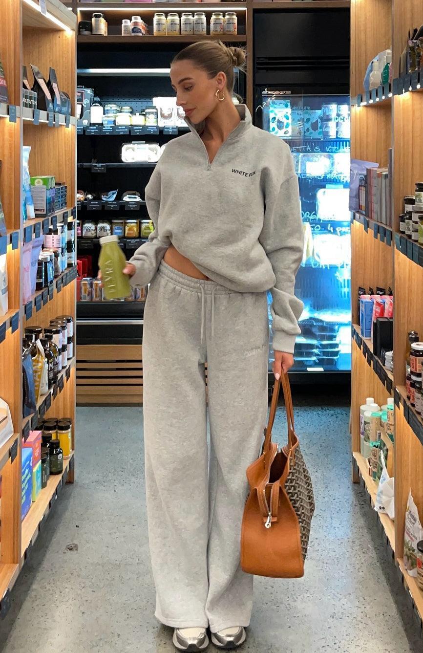 Core Classic Zip Front Sweater Dark Grey Marle Product Image