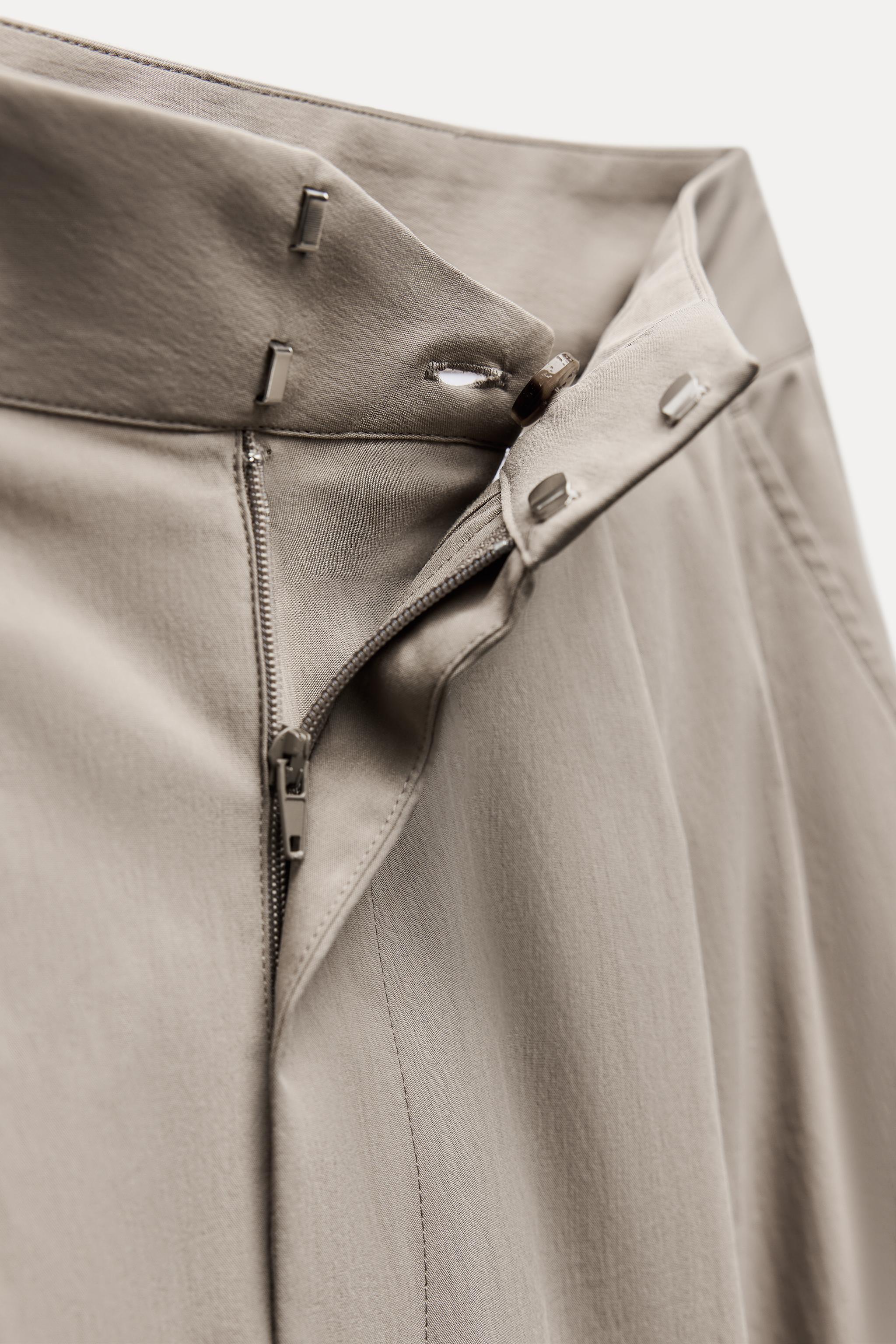 BUTTONED HEM PANTS ZW COLLECTION Product Image