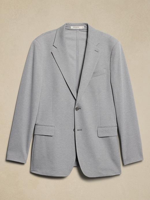 Tailored-Fit Lt Gray Knit Suit Jacket Product Image