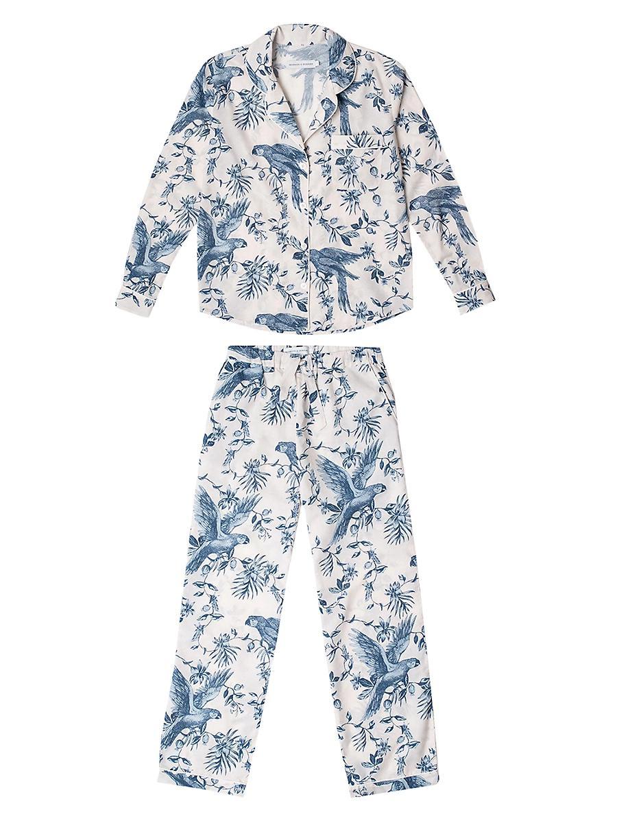 Womens Bromley Parrot Cotton Long Pajama Set Product Image