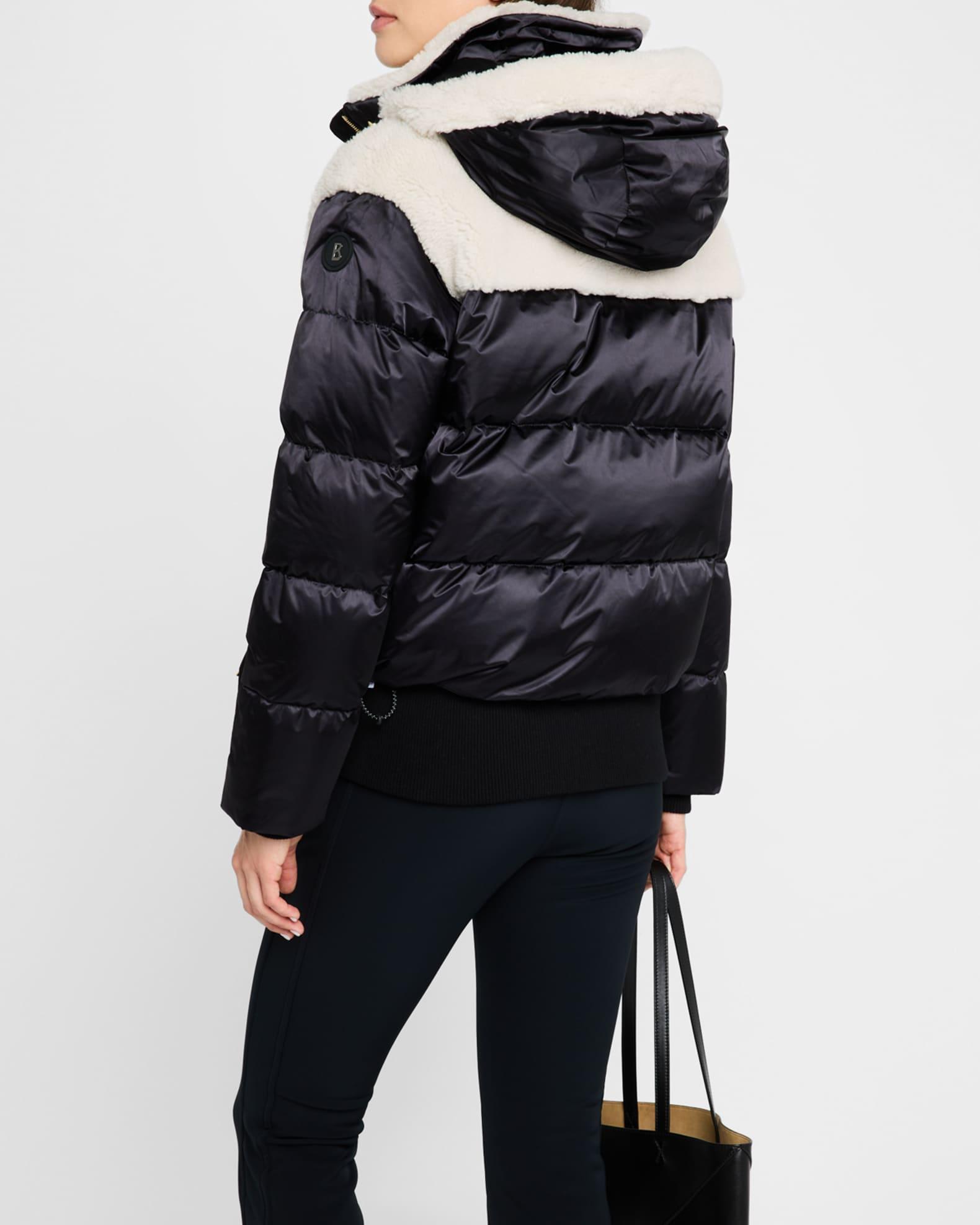 Dia Satin and Shearling Puffer Jacket Product Image