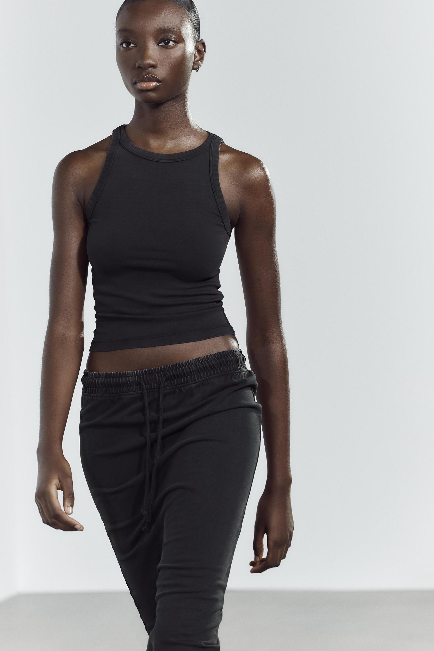 WASHED EFFECT HALTER TOP Product Image