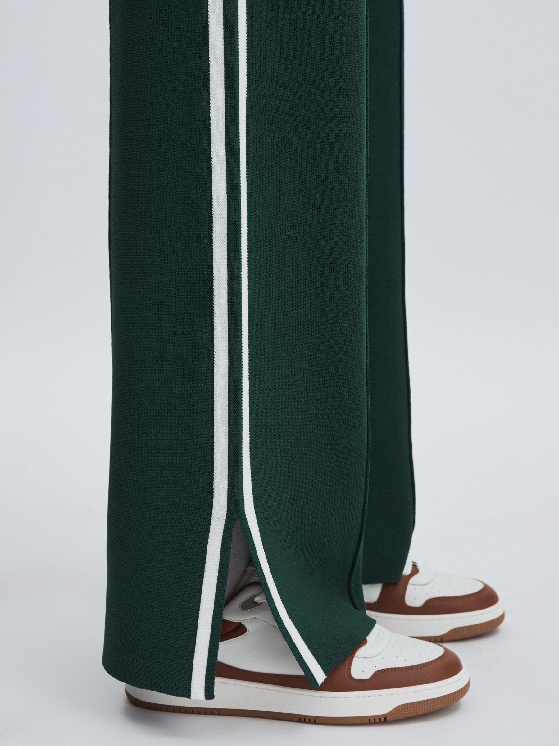 Stripe Knitted Joggers in Green Product Image