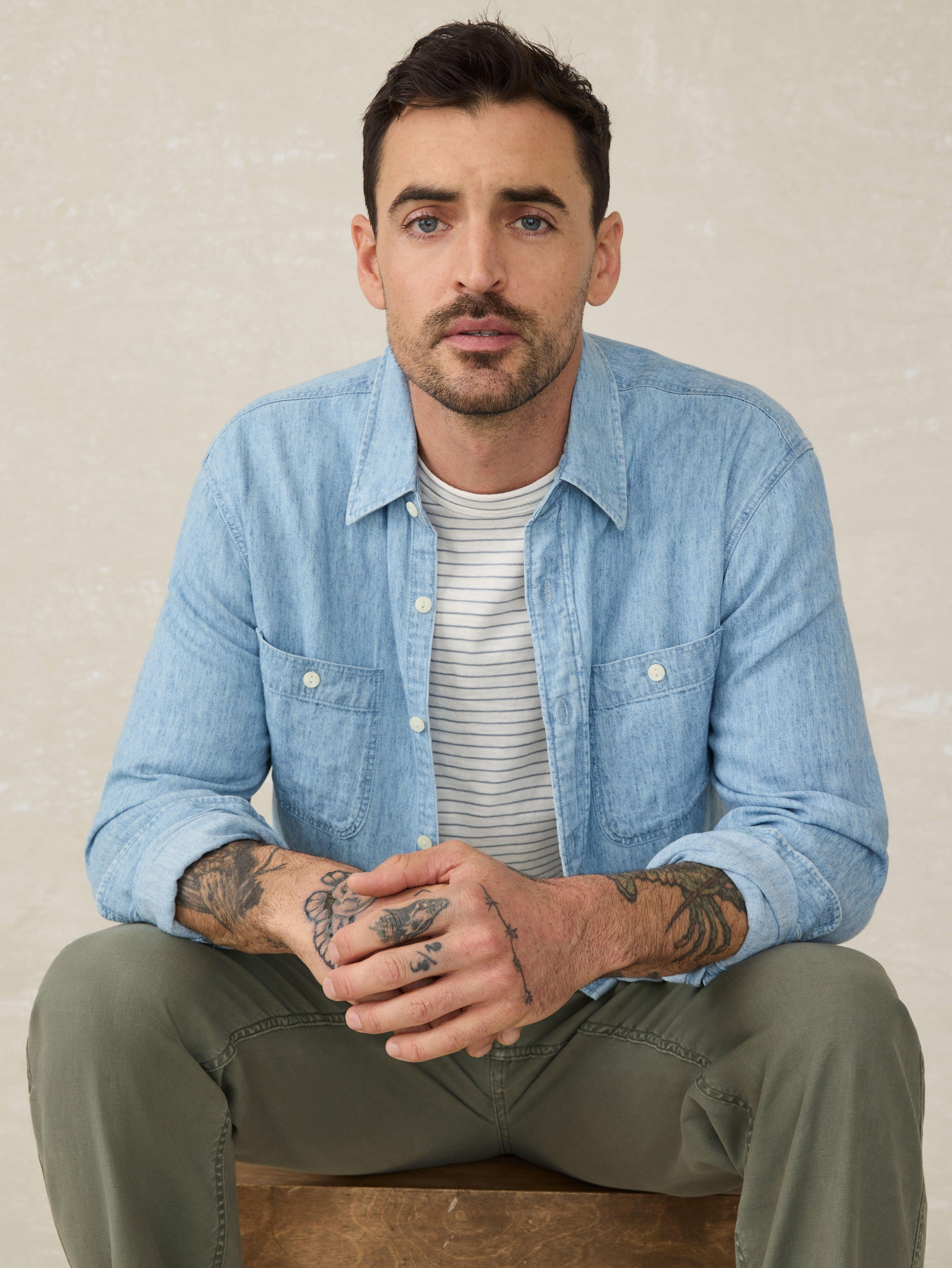 Tried & True Chambray Workshirt - Vintage Indigo Male Product Image