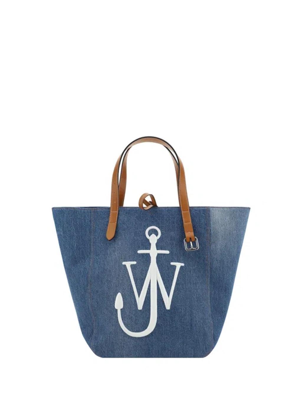 JW ANDERSON Tote Shoulder Bag In Denim Product Image