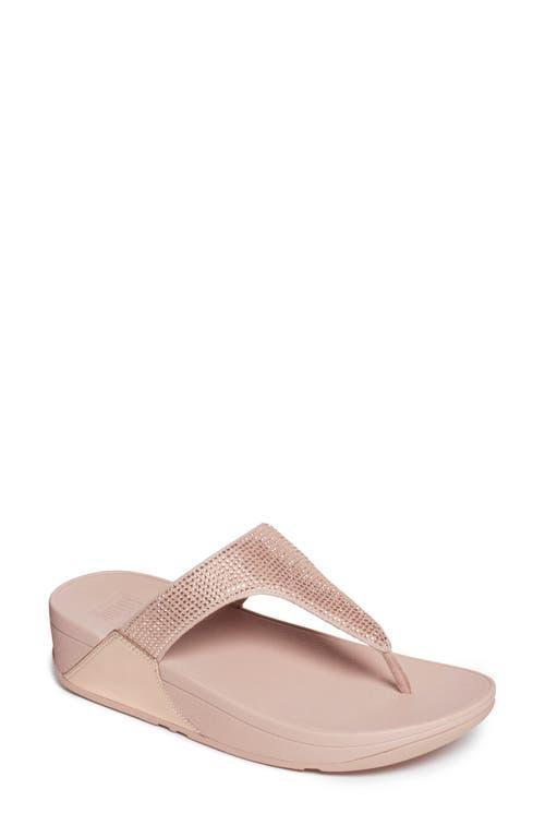 FitFlop Womens Lulu Embellished Wedge Thong Sandals Product Image