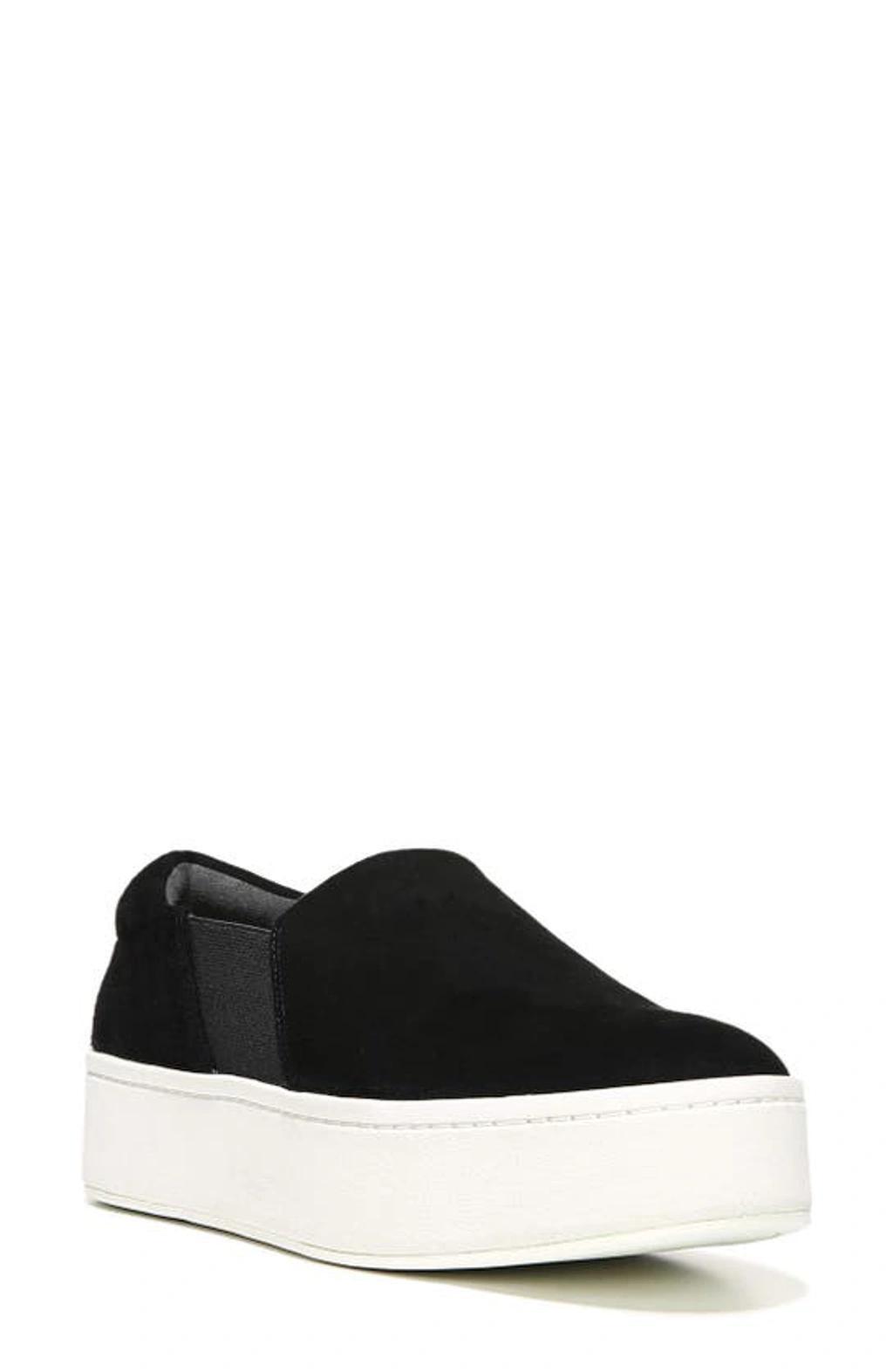 Warren Slip-on Platform Suede Sneakers In Black Product Image