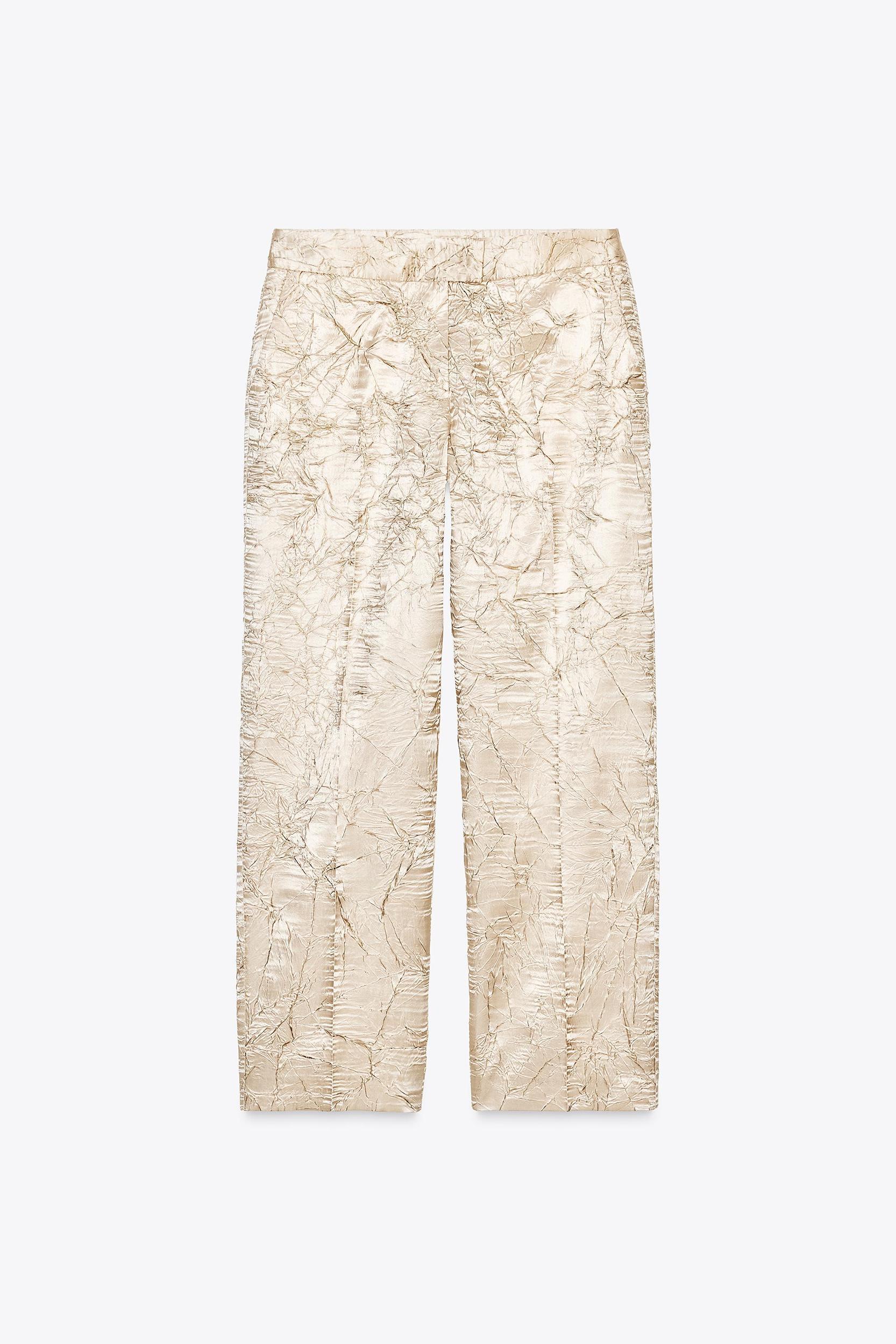 WRINKLED SATIN PANTS Product Image