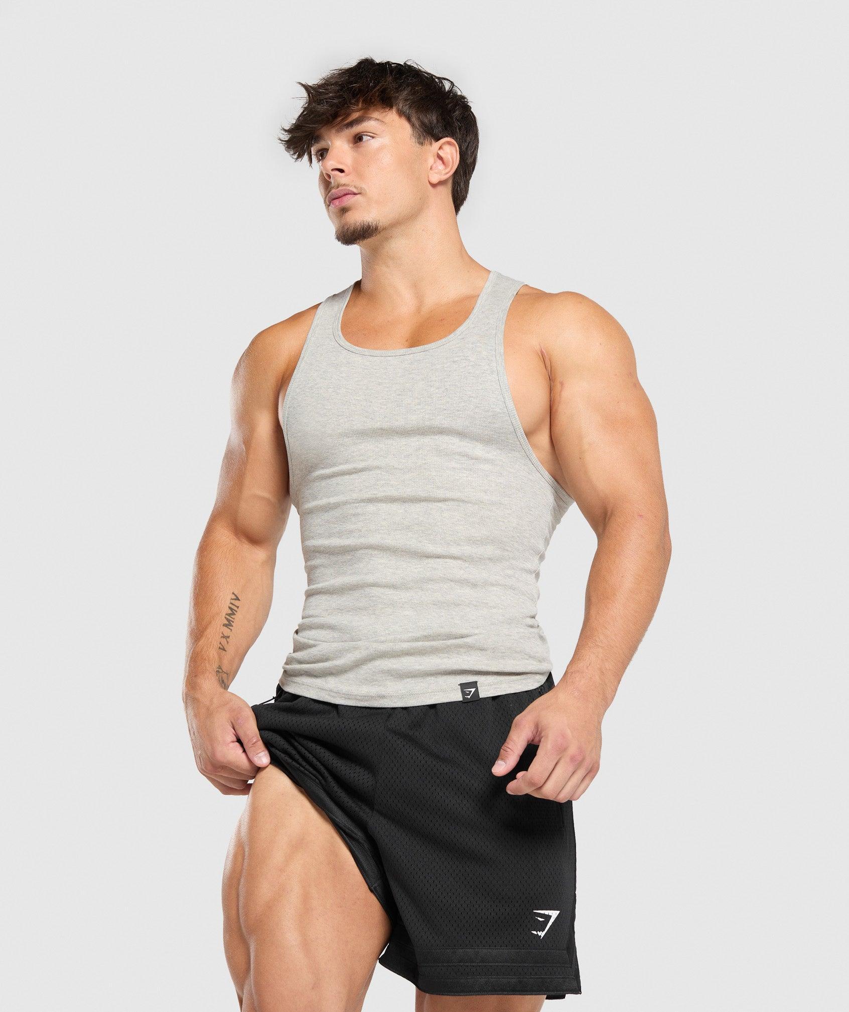 Gymshark Campus Mesh Shorts - Black/White Logo Male Product Image