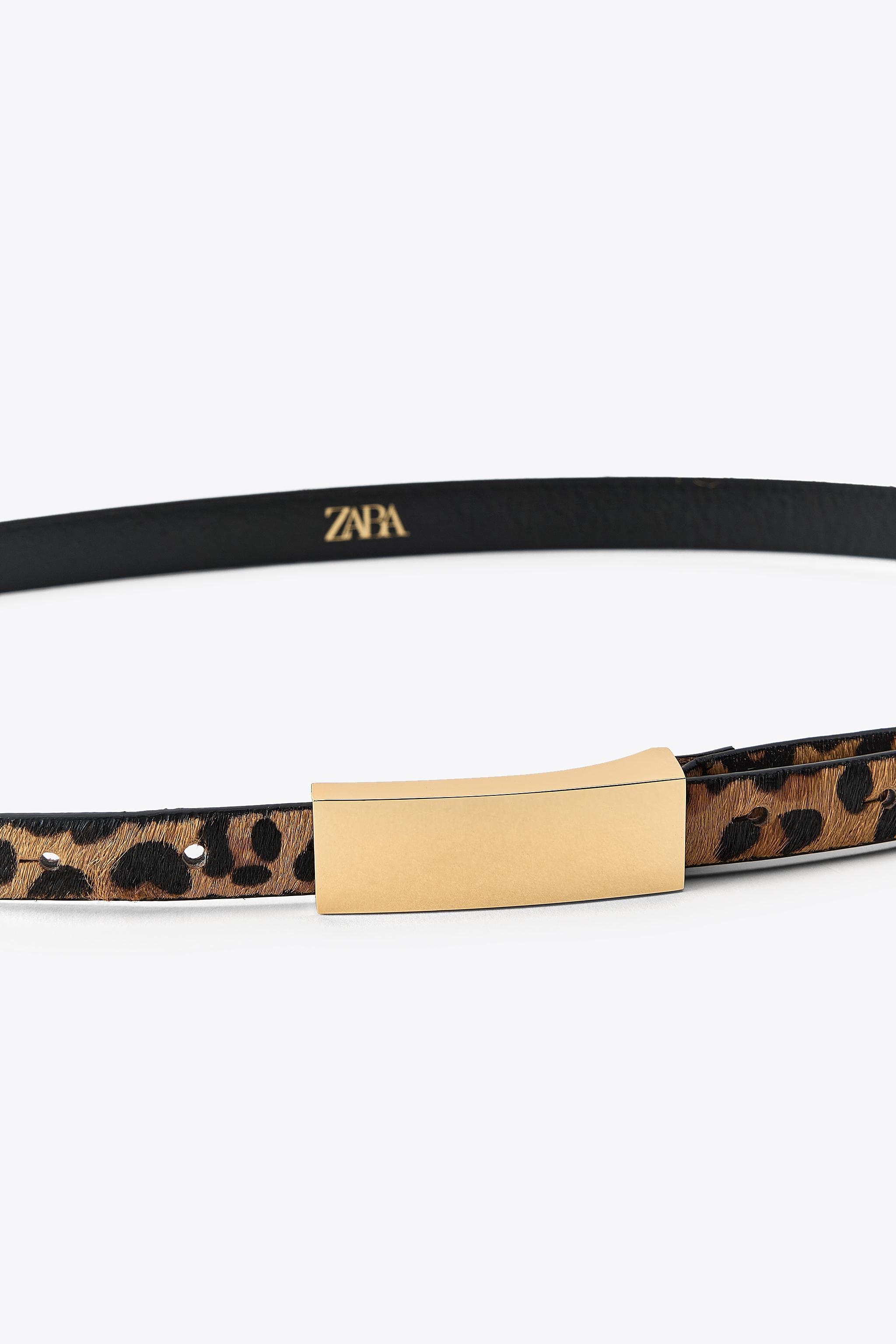 ANIMAL PRINT LEATHER BELT Product Image