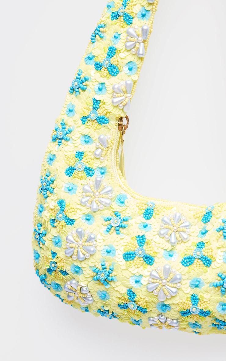 Yellow Flower Sequin Handbag Product Image