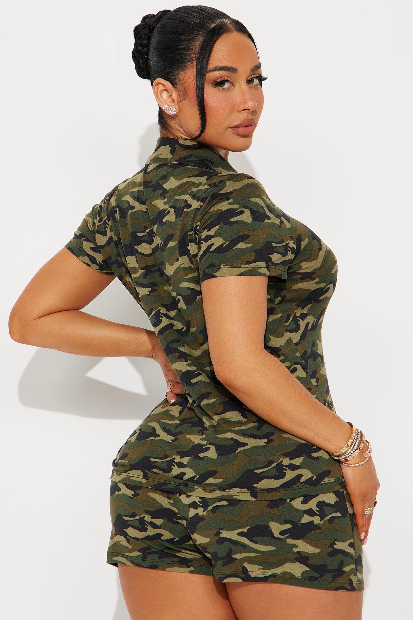 Can't Hide PJ Short Set - Camouflage Product Image