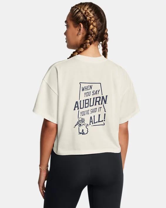 Women's UA Gameday Heavyweight Crop Boxy Collegiate T-Shirt Product Image