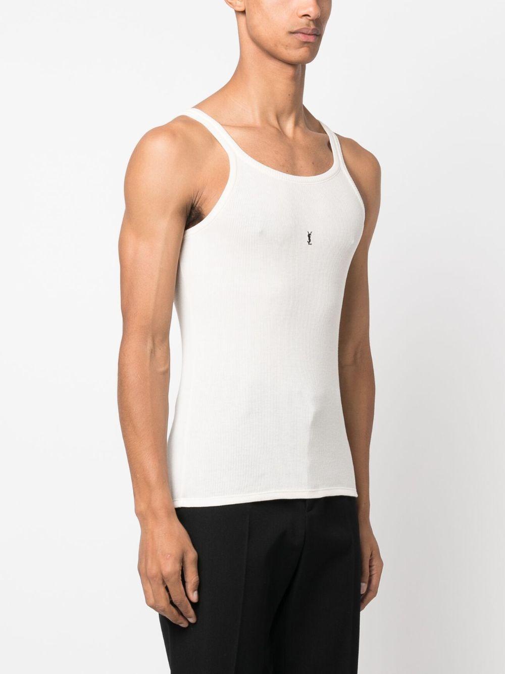logo-embroidered ribbed tank top Product Image