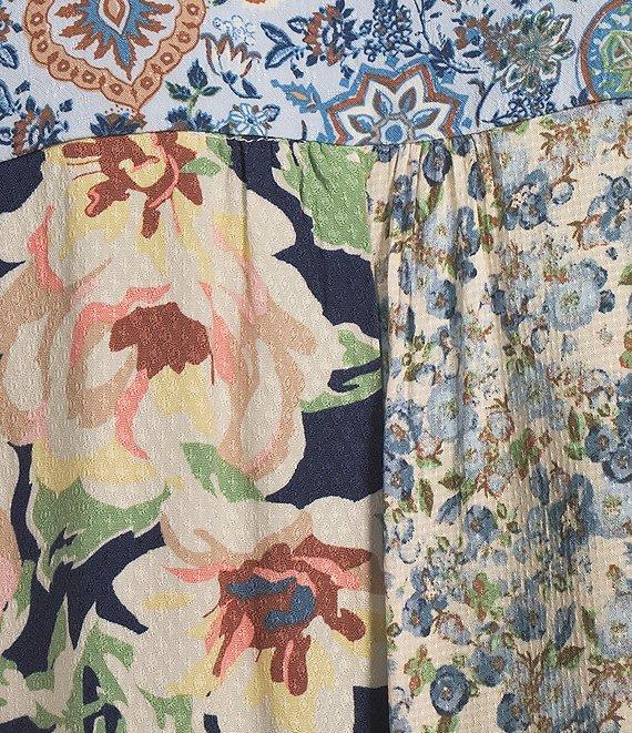 Nurture by Westbound Woven Long Sleeve Floral Print Button Down Top Product Image