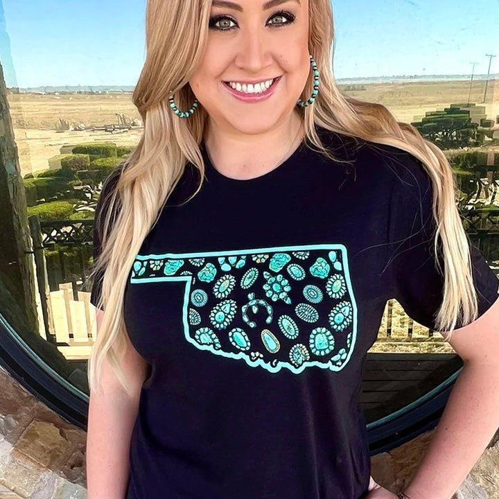 Oklahoma In Turquoise Tee Product Image