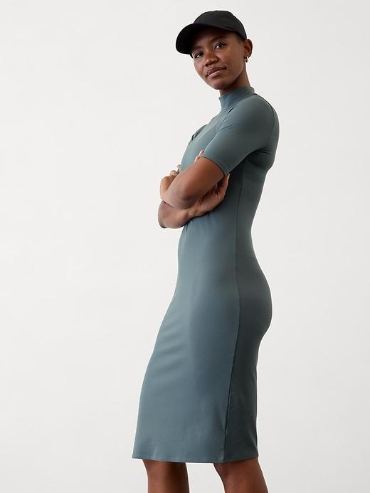 Signature Rib Mock Neck Dress Product Image