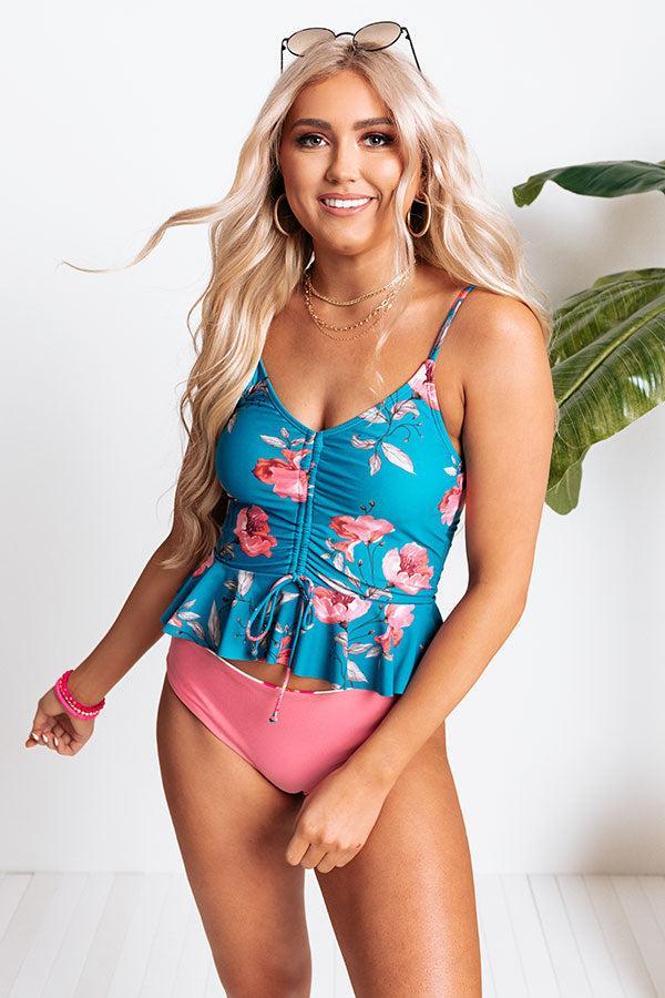 Secret Beach Floral Tankini in Ocean Blue Product Image