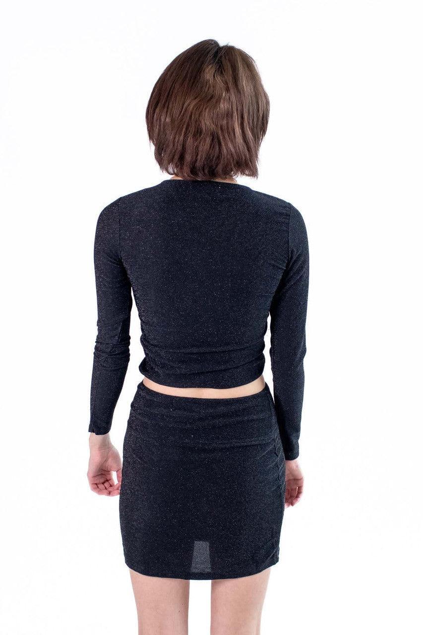 Ruched Front Sparkle Lurex Top Product Image