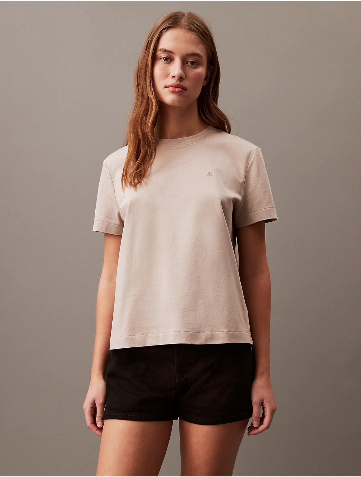 Calvin Klein Womens Archive Logo T-Shirt - Brown - S Product Image