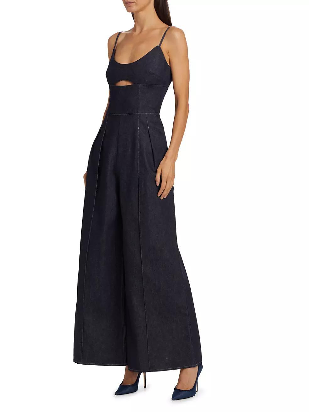 Weston Denim Cut-Out Jumpsuit Product Image